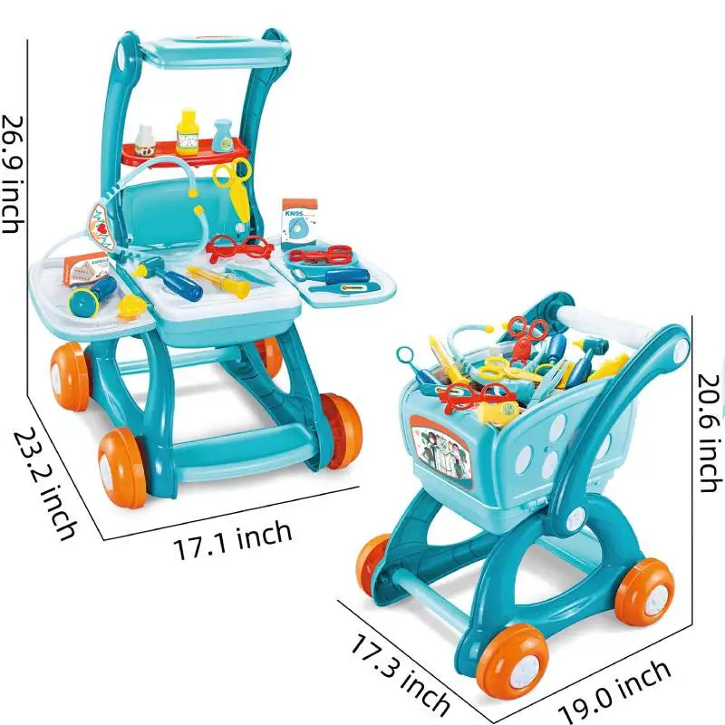 Ensemble de jeu de médecin pour tout-petits - Station médicale 2-en-1 et accessoires pour le plaisir du jeu de rôle