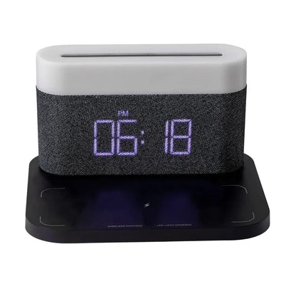 TechLumi - Station de Charge 15W avec Réveil Lumineux Intégré