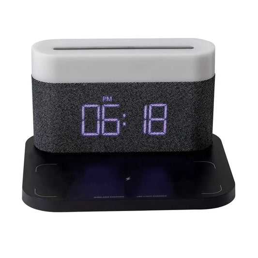 TechLumi - Station de Charge 15W avec Réveil Lumineux Intégré