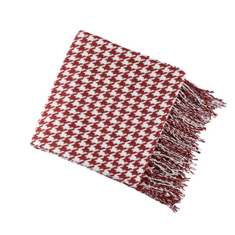 Chic couverture en tricot en chevrons : Noir & Blanc ou Rouge & Blanc