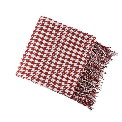 Chic couverture en tricot en chevrons : Noir & Blanc ou Rouge & Blanc