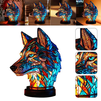 LumiFaune - Lampe 3D en Verre Animal Décoratif