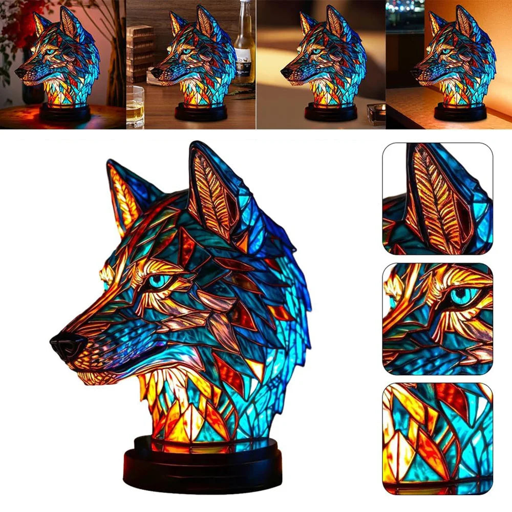 Floroux Glass LED 3D Lamp | Animal Design | Decorative Table Lamp | Ambient Light for the Home