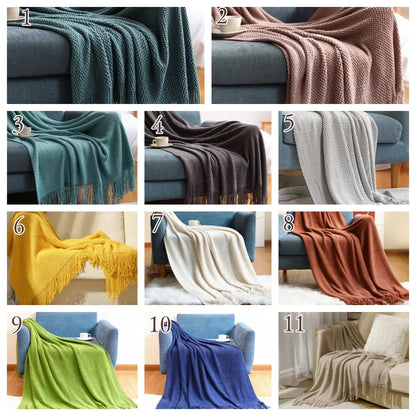 Couverture en tricot de style nordique