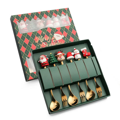 XmasSpoons – Ensemble de cuillères de Noël élégant pour tables de fête