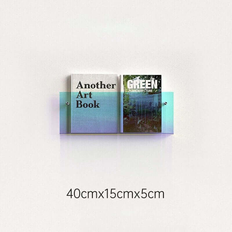 Étagère flottante en acrylique fluorescent des années 80