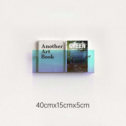 Étagère flottante en acrylique fluorescent des années 80