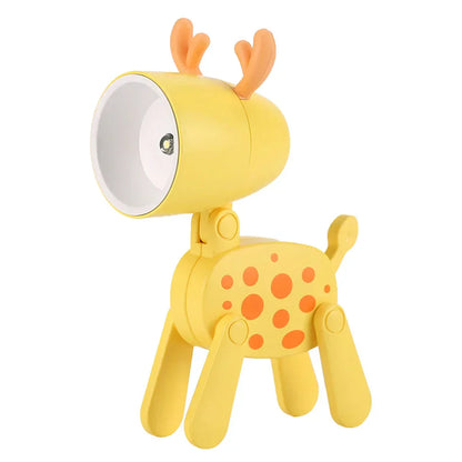 Floroux Cute LED Night Light | Mini Pet Design | Dog, Deer & Dinosaur | Foldable Table Lamp for Children's Room