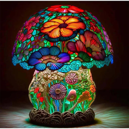 Floroux - Lampe de table champignon colorée