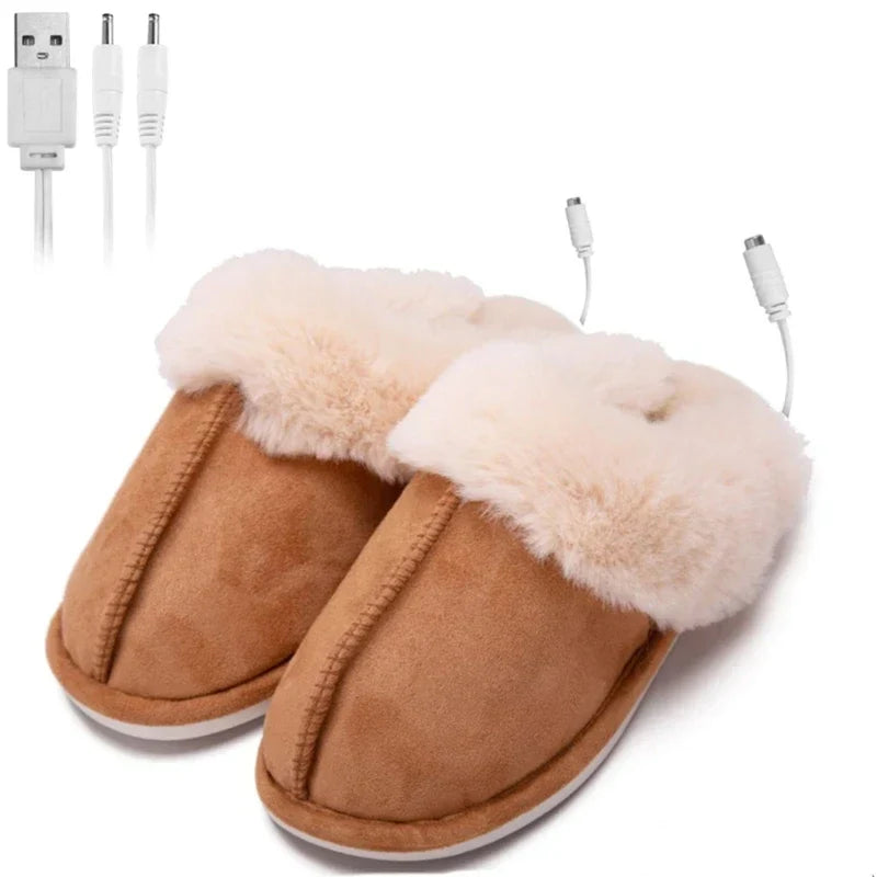 BlissCush Chaussons Chauffants - Chaussons en Peluche Chauffants de Luxe pour se Détendre cet Hiver