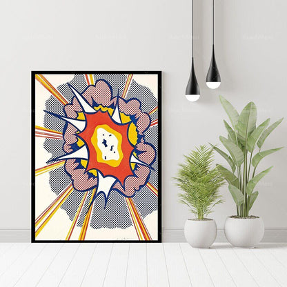Affiche en toile en coton premium Pop Art de Lichtenstein