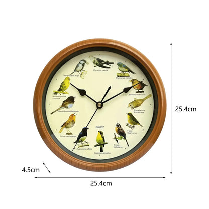 BirdSong Horloge – Horloge Murale de 10 Pouces pour Intérieur Élégant