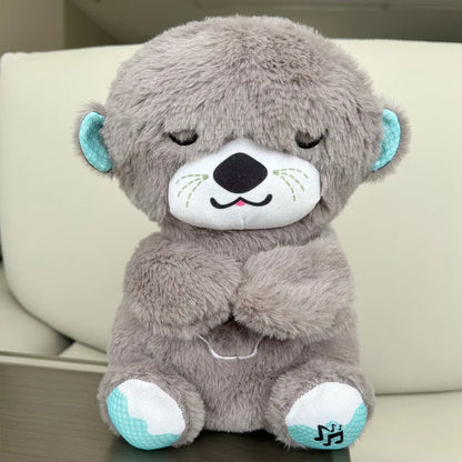 Ours en Peluche Respirant - Musique Apaisante et Lumière pour Bébés, Compagnon de Sommeil pour Enfants, Cadeau Parfait pour Nouveaux Parents