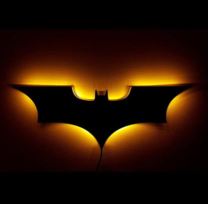 Batman Lampe Murale LED avec Télécommande Sans Fil et Changement de Couleur
