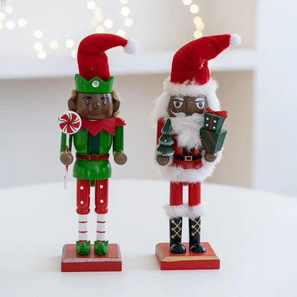 Elfes en bois élégants de Noël – Décoration de Noël intemporelle