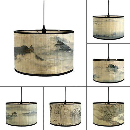 Abat-jour en bambou de style japonais