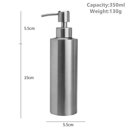 Distributeur de savon à pompe manuel en acier inoxydable élégant 250ml/350ml/550ml