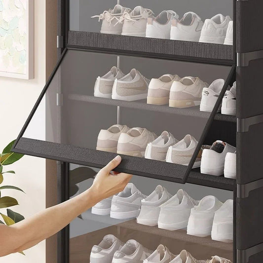 Floroux | Système de rangement transparent à plusieurs niveaux pour chaussures