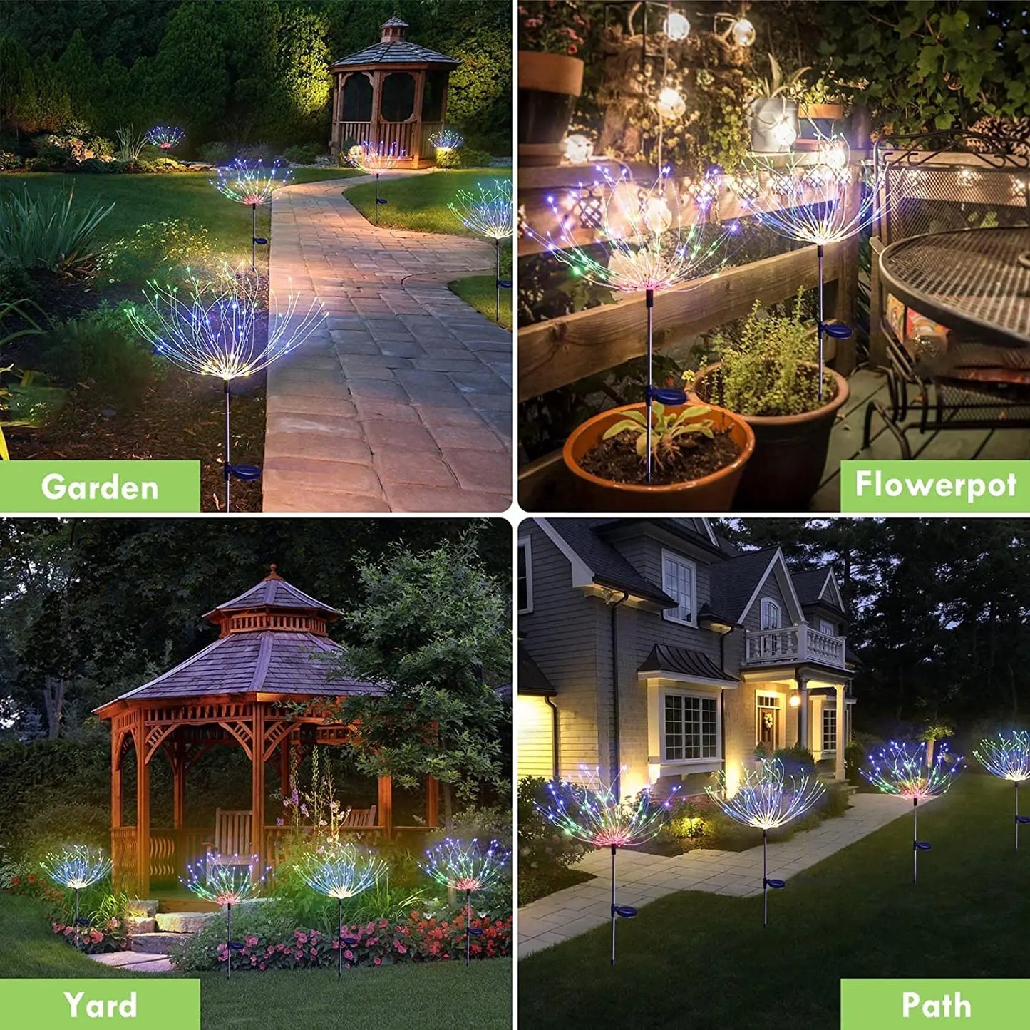 Lumières de Noël en guirlande LED solaire étanches pour jardin extérieur, Noël, mariage, décoration de fête