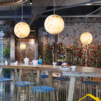 chandelier pleine lune créatif moderne nordique