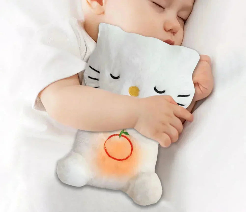 Floroux - Chat de sommeil câlin avec lumière apaisante et musique pour de doux rêves