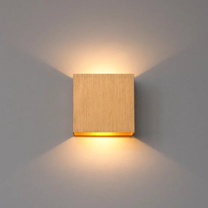 Applique murale en bois cube minimaliste moderne