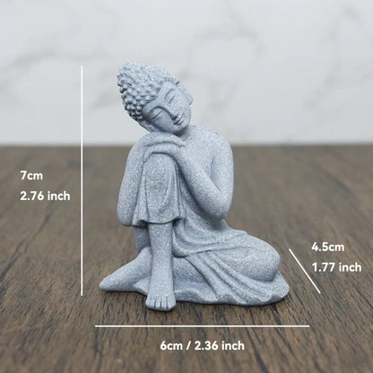 Floroux Ensemble de figurines Bouddha | Statues de moines méditatifs | Décoration de jardin Zen | Décoration de pleine conscience & Feng Shui pour la maison