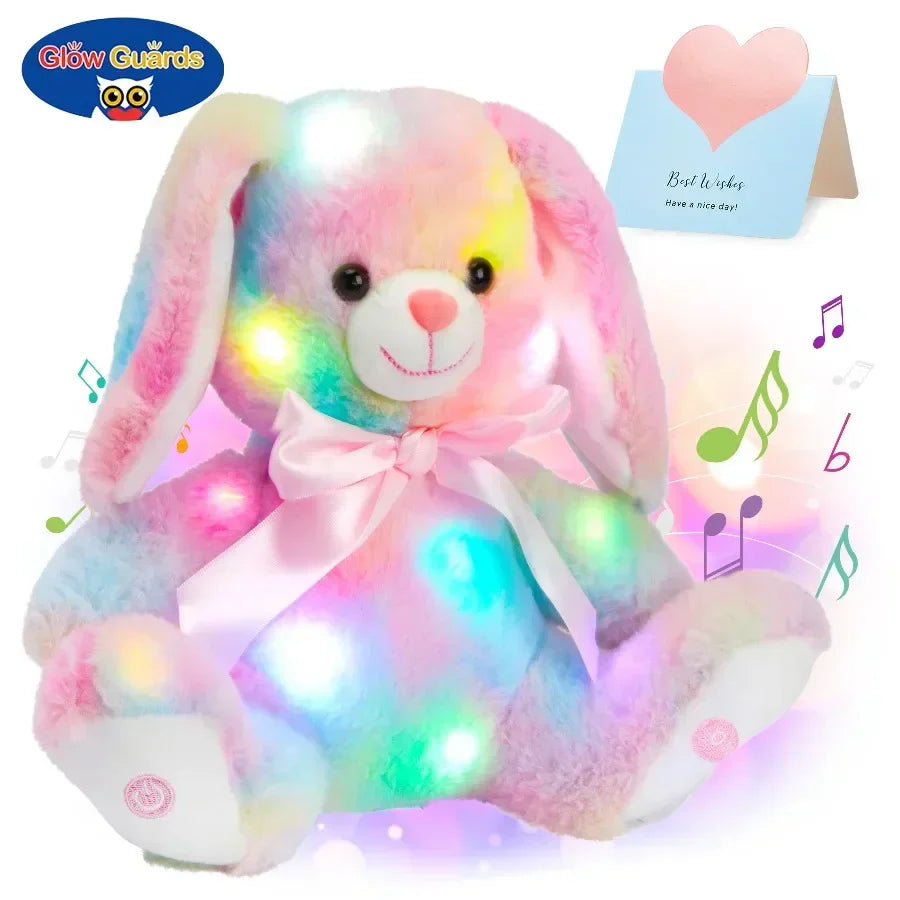 Floroux - Lapin Arc-en-Ciel Magique avec Musique et Lumières LED Apaisantes pour un Environnement de Sommeil Relaxant