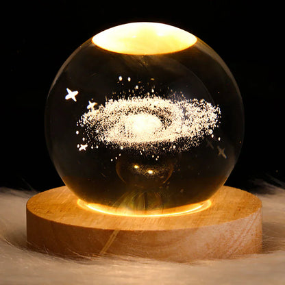 Floroux Crystal Lamp | Galaxy 3D Crystal Ball Lamp | LED Ambient Light | Unique Home Decoration