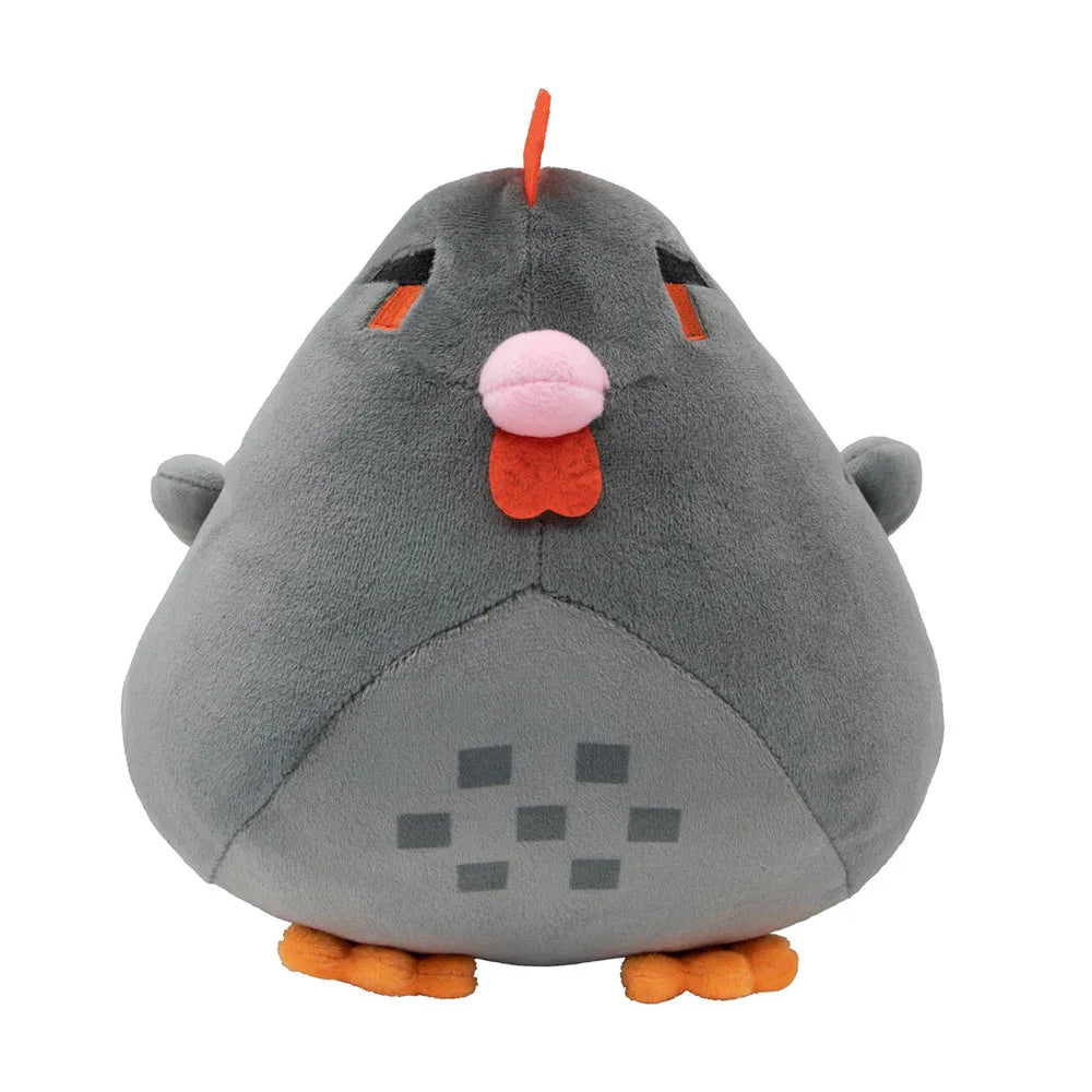 Adorable Coussin Poulet en Peluche - 20 cm (7,8 pouces) Animal en Peluche Doux pour Enfants, Parfait Cadeau d'Anniversaire ou de Noël en Bleu, Marron, Gris et Blanc
