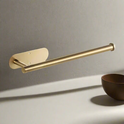 Étagère de salle de bain en acier inoxydable moderne et support autocollant pour rouleau de papier toilette