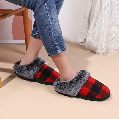 Velvet Vibes Pantoufle - Pantoufles d'hiver adaptées aux enfants en laine et coton avec semelle antidérapante