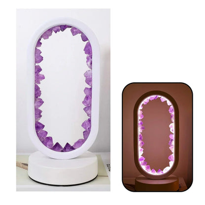 AuraViolette – Éclairage en Cristal Naturel pour Ambiance Relaxante