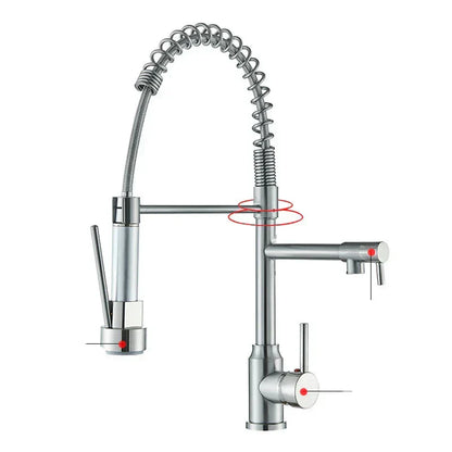 NickelFlex – Robinet de cuisine avec fonction pivotante à 360°