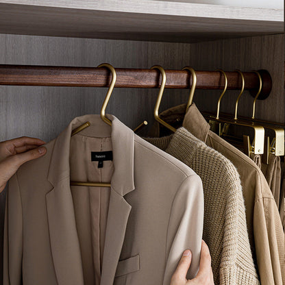 Floroux Metal Hanger Set | Matte Gold or Silver | Seamless Closet Organizer | 5 Pieces