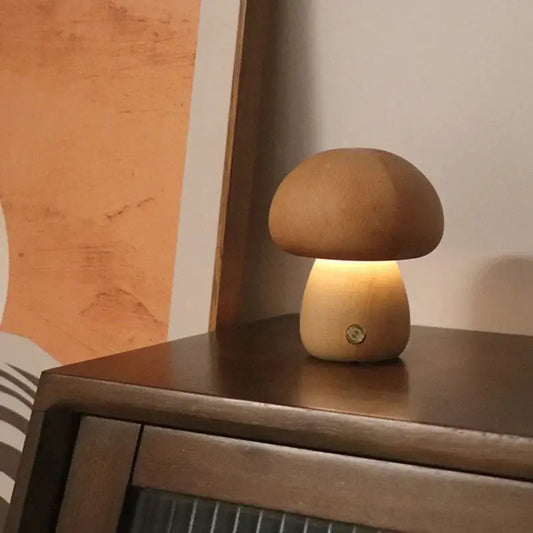 Lampe Tactile Champignon, Lumière Douce et Apaisante