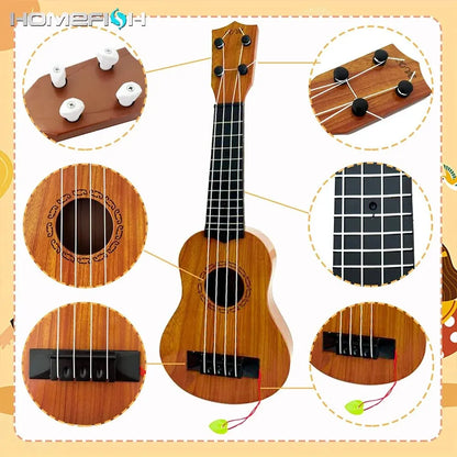 Jouet Ukulélé Éducatif pour Enfants - Guitare Amicale pour Enfants pour Apprentissage Musical, Design ABS Durable, Cadeau Unisexe pour Âges 3+  35 cm (13,7 pouces)