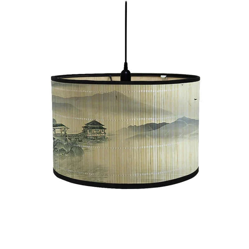 Abat-jour en bambou de style japonais
