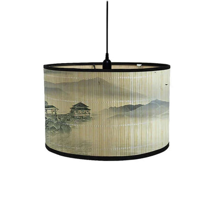 Abat-jour en bambou de style japonais