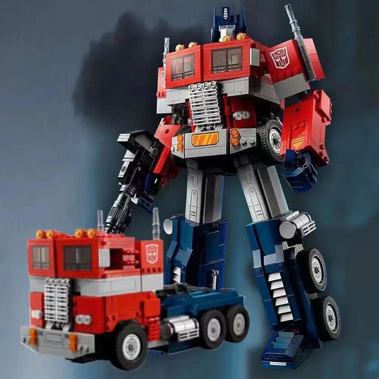 Ensemble de blocs de construction de voiture robot Optimus Prime Transformer - 1580PCS Jouet STEM cadeau pour enfants