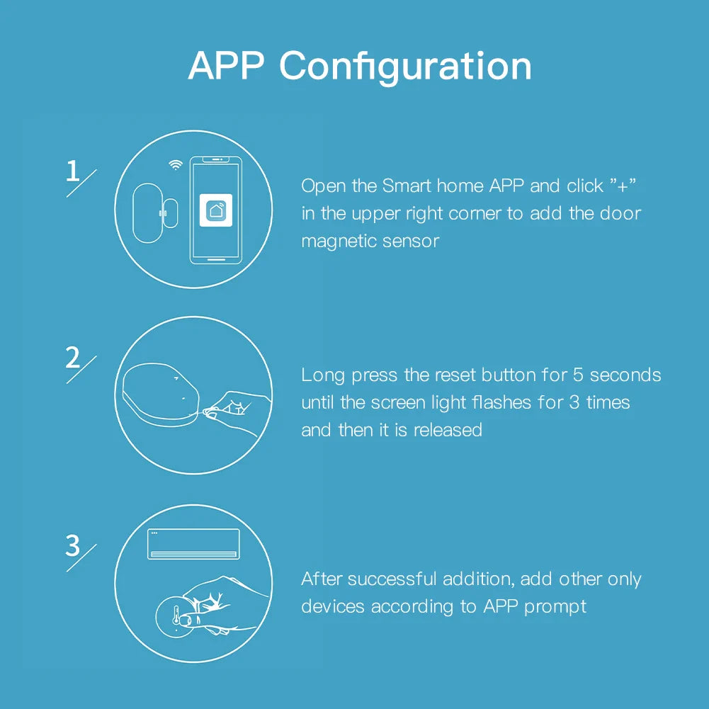 Capteur de porte et de fenêtre intelligent Tuya - Détection d'entrée Wifi Contrôle via SmartLife Google Alexa Apps
