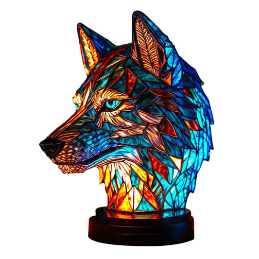 LumiFaune - Lampe 3D en Verre Animal Décoratif