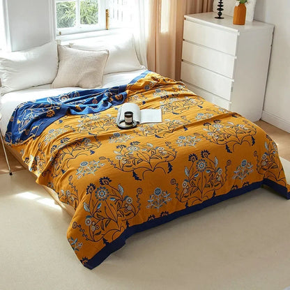 Couette en gaze de coton colorée à cinq couches (mise à jour, plus de motifs disponibles)