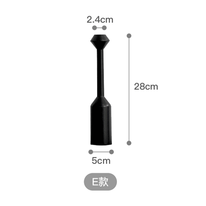 Ensemble de porte-bougies en bois noir