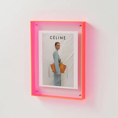 Floroux | Double-sided acrylic photo frame | Transparent and modern | Magnetic | Ideal for home and office