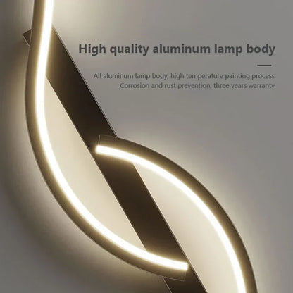 Lampe murale LED 60/80/100CM Télécommande intelligente Température de couleur réglable Luminosité Chambre de nuit Salon Appliques murales