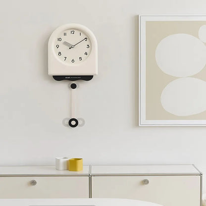CremePendulum Clock - Horloge mural coréen au design moderne