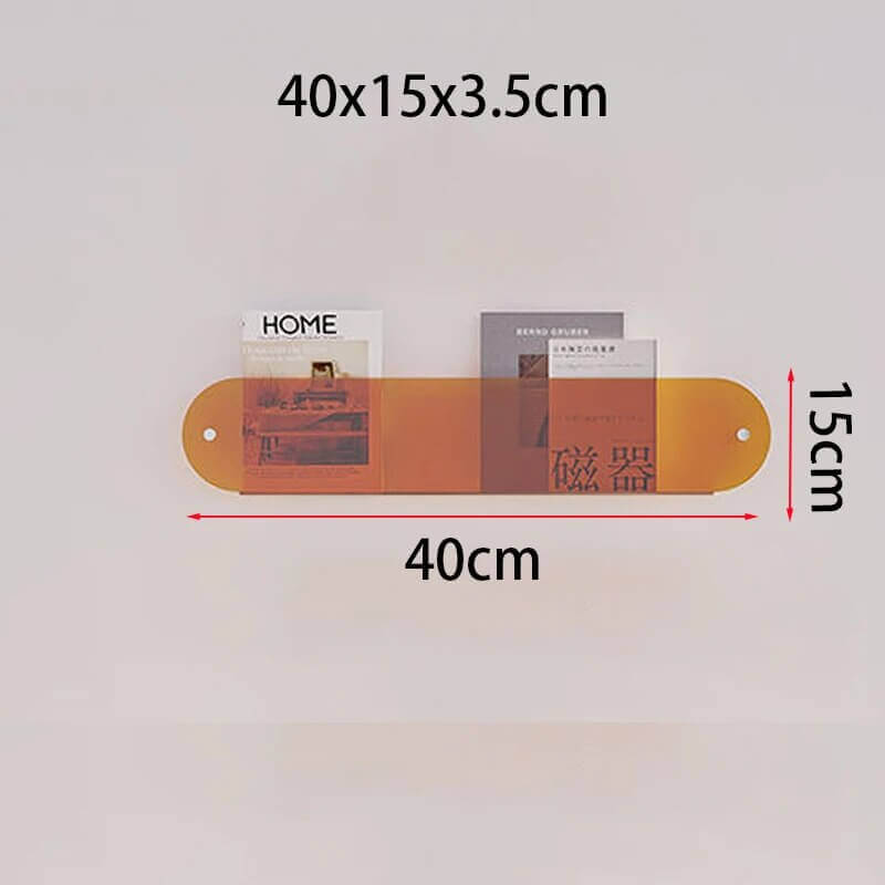 Étagère flottante en acrylique fluorescent des années 80