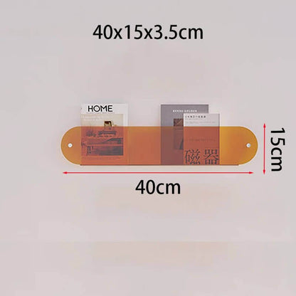 Étagère flottante en acrylique fluorescent des années 80