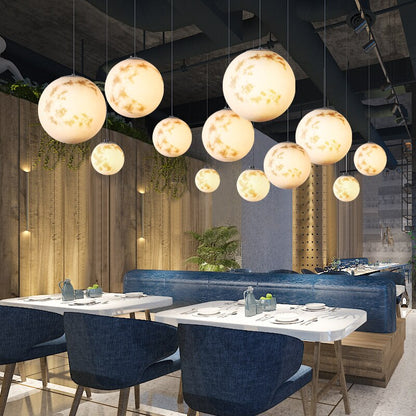 chandelier pleine lune créatif moderne nordique